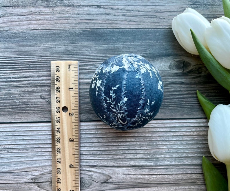 Blue toile Decor ball