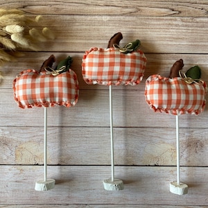 Rustic Fabric Pumpkins | Farmhouse Fall Mantel Decor | Pumpkin Table Centerpiece