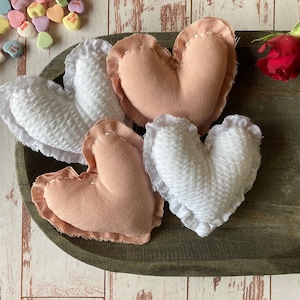 Rustic Heart Tiered Tray Decor | Rustic Valentine&#39;s Day Bowl Fillers | Farmhouse Valentine&#39;s Day Decor