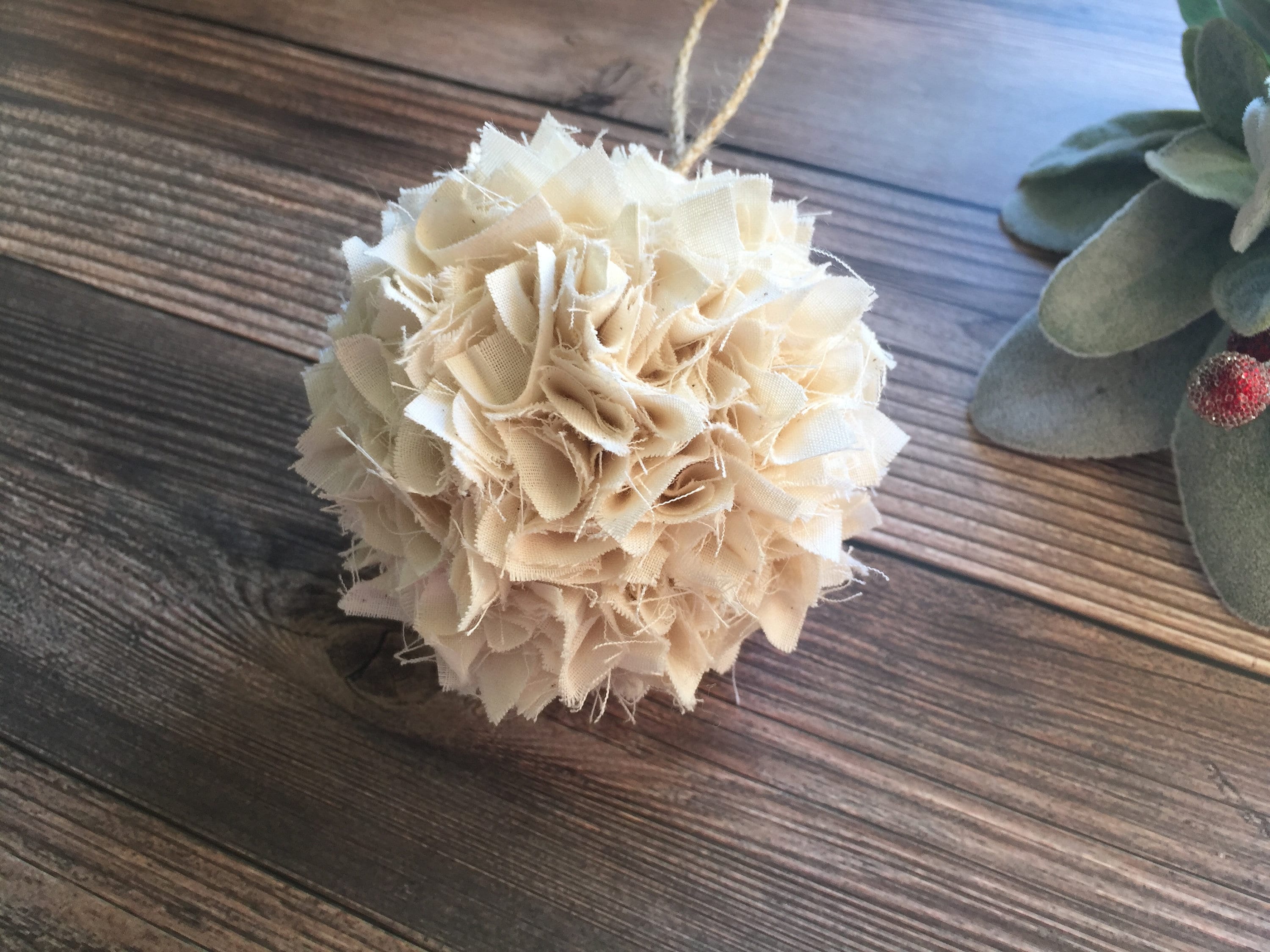Rustic Ivory Rustic Ivory Ornament | Neutral Christmas Decoration | Farmhouse Rag ...