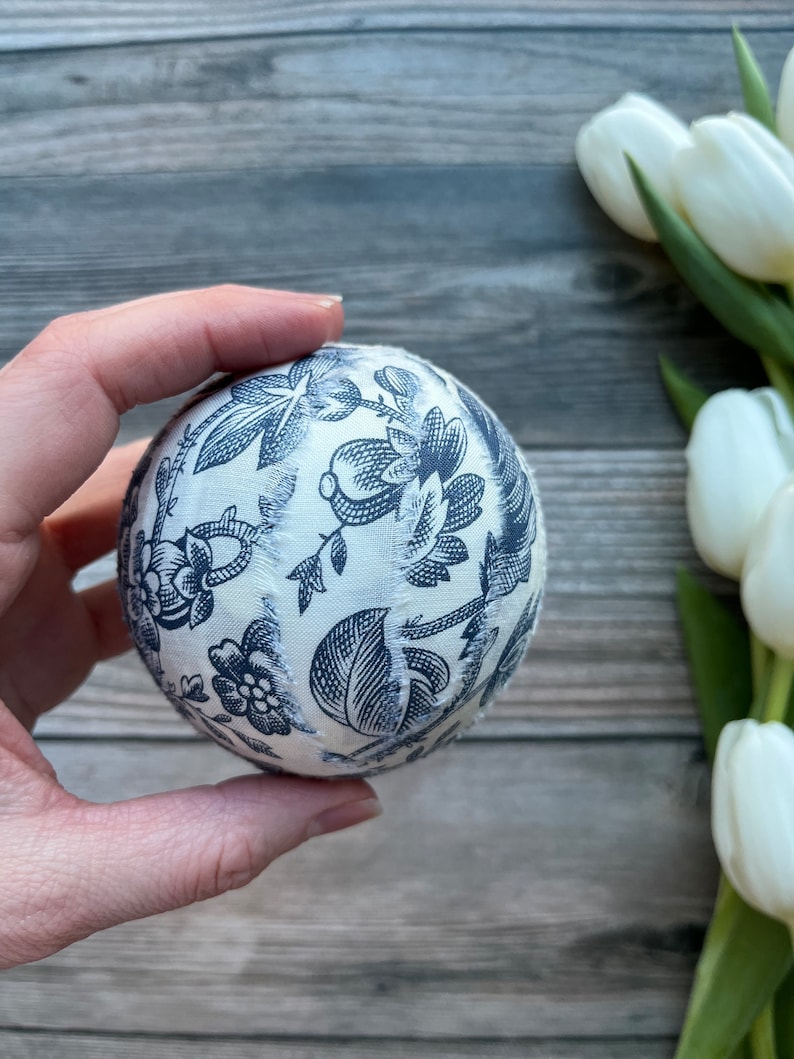 Blue and white decor ball.