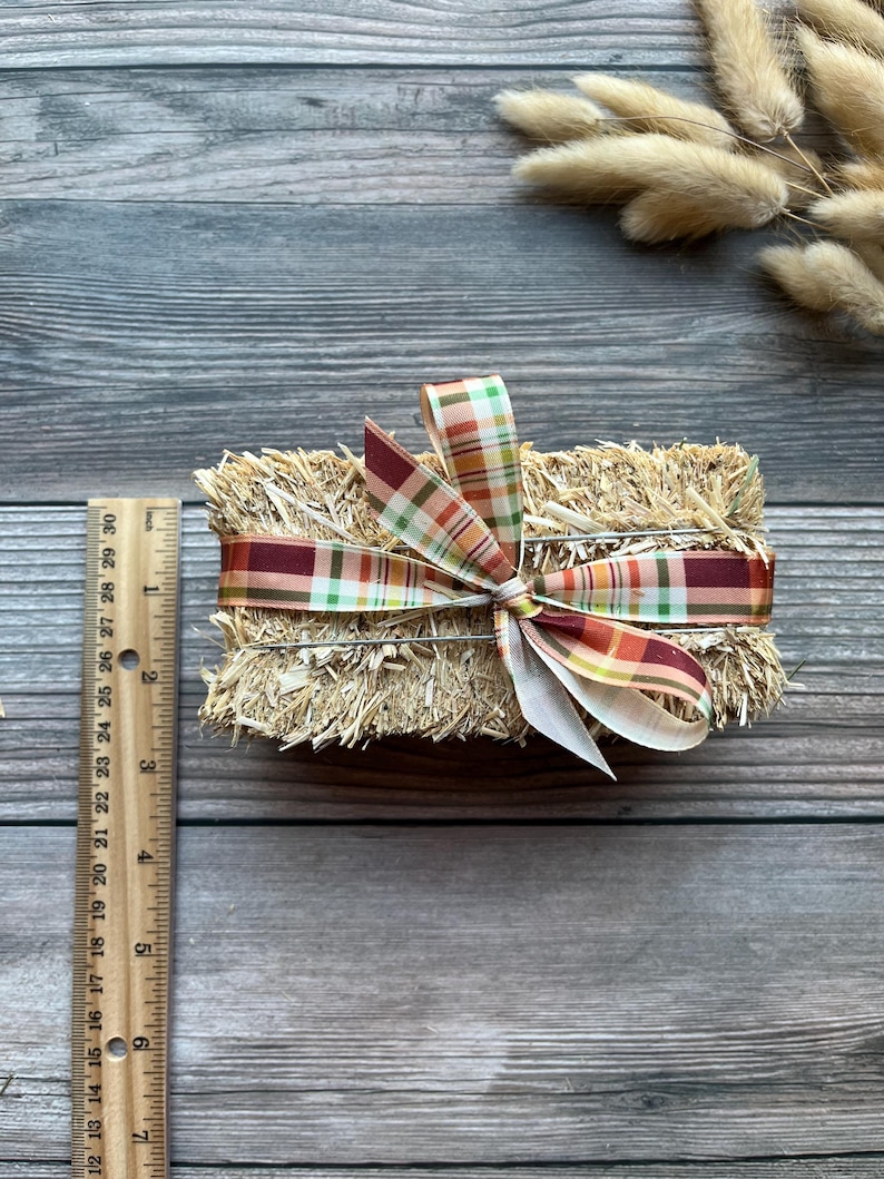 Hay Bale Tiered Tray Decor | Mini Hay Bales | Farmhouse Tray Filler ...
