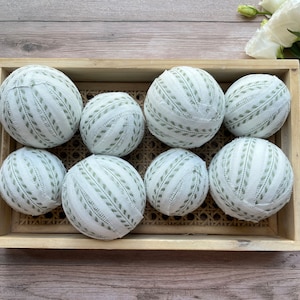 Farmhouse Sage Rag Balls | Modern Farmhouse Bowl Filler | Cottagecore Sage Green Decor