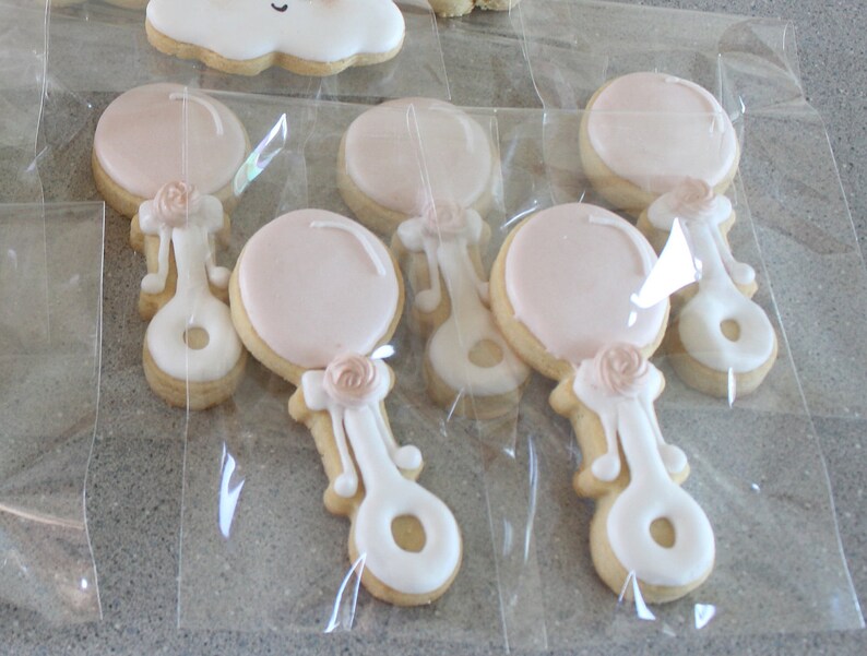 Royal Icing Baby Shower Rattle Cookie
