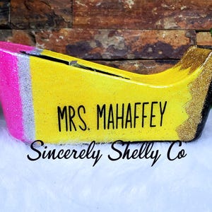 Pencil Tape Dispenser, Personalized Tape, Glitter Tape Dispenser, Teacher Supplies, Office Supplies, Teacher Gift, Back to School