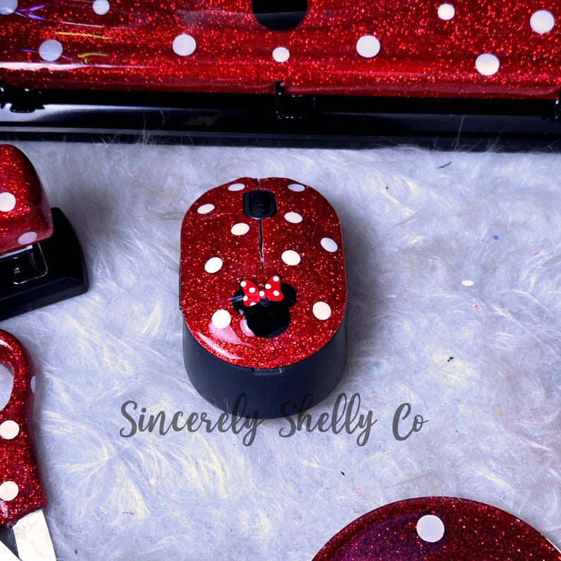 Minnie Desk Set, Mouse Stapler, Personalize Desk Set, Office Supply ...