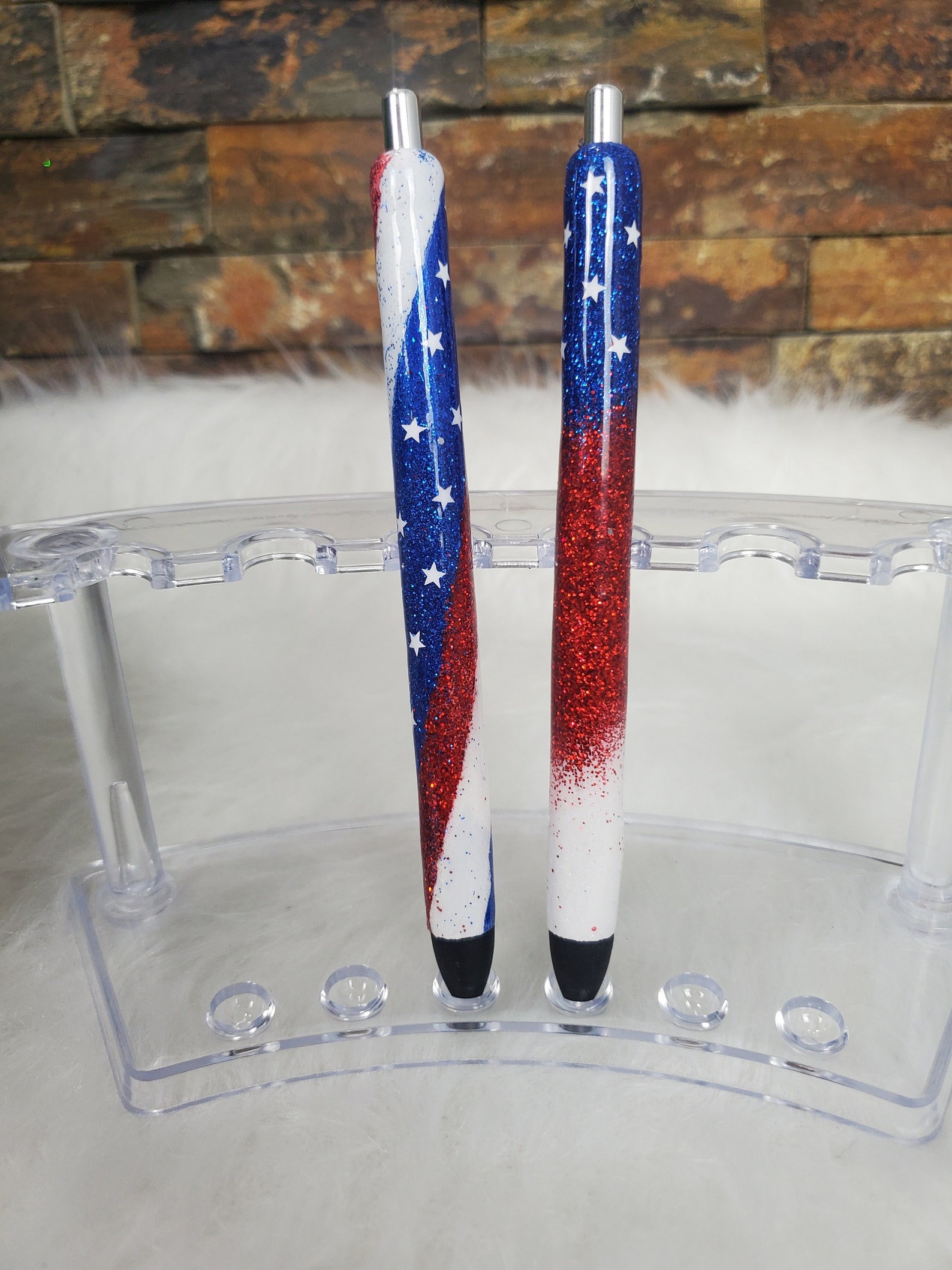 American Pen Flag Pen Patriotic Pen Glitter Flag Pen | Etsy