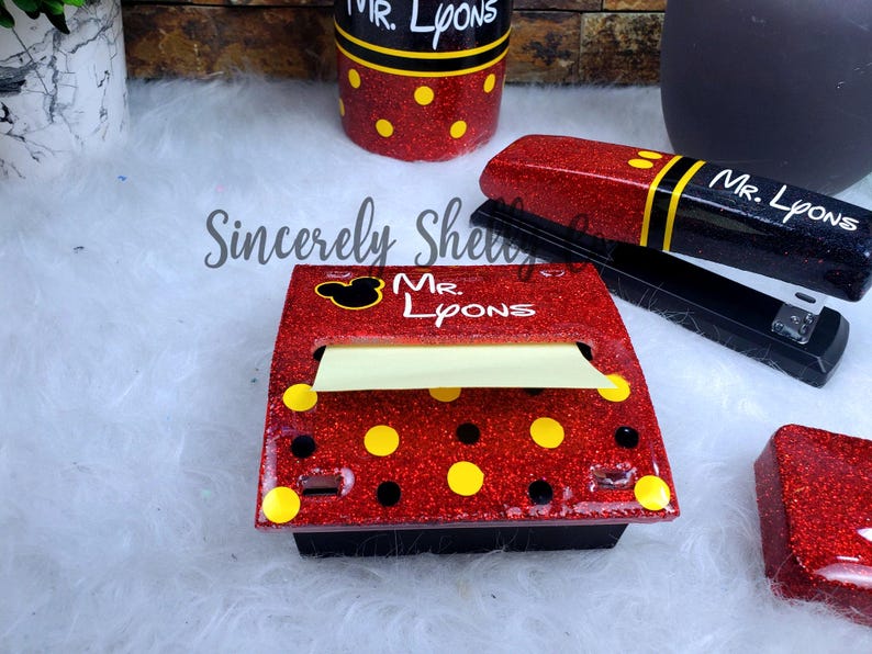 Mickey Desk Set, Mouse Stapler, Pen, School Supplies, Teacher Gift ...