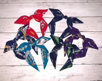 Tie Knot NFL Headband | Miami Dolphins, Seattle Seahawks, Minnesota Vikings, NE Patriots, 49ers, Raiders, Bengals, Atlanta Falcons