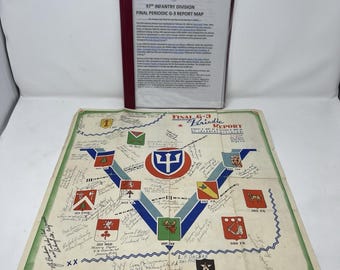 97th Infantry "Last Shot" Division Final G-3 Periodic Report WW2 Original Signed