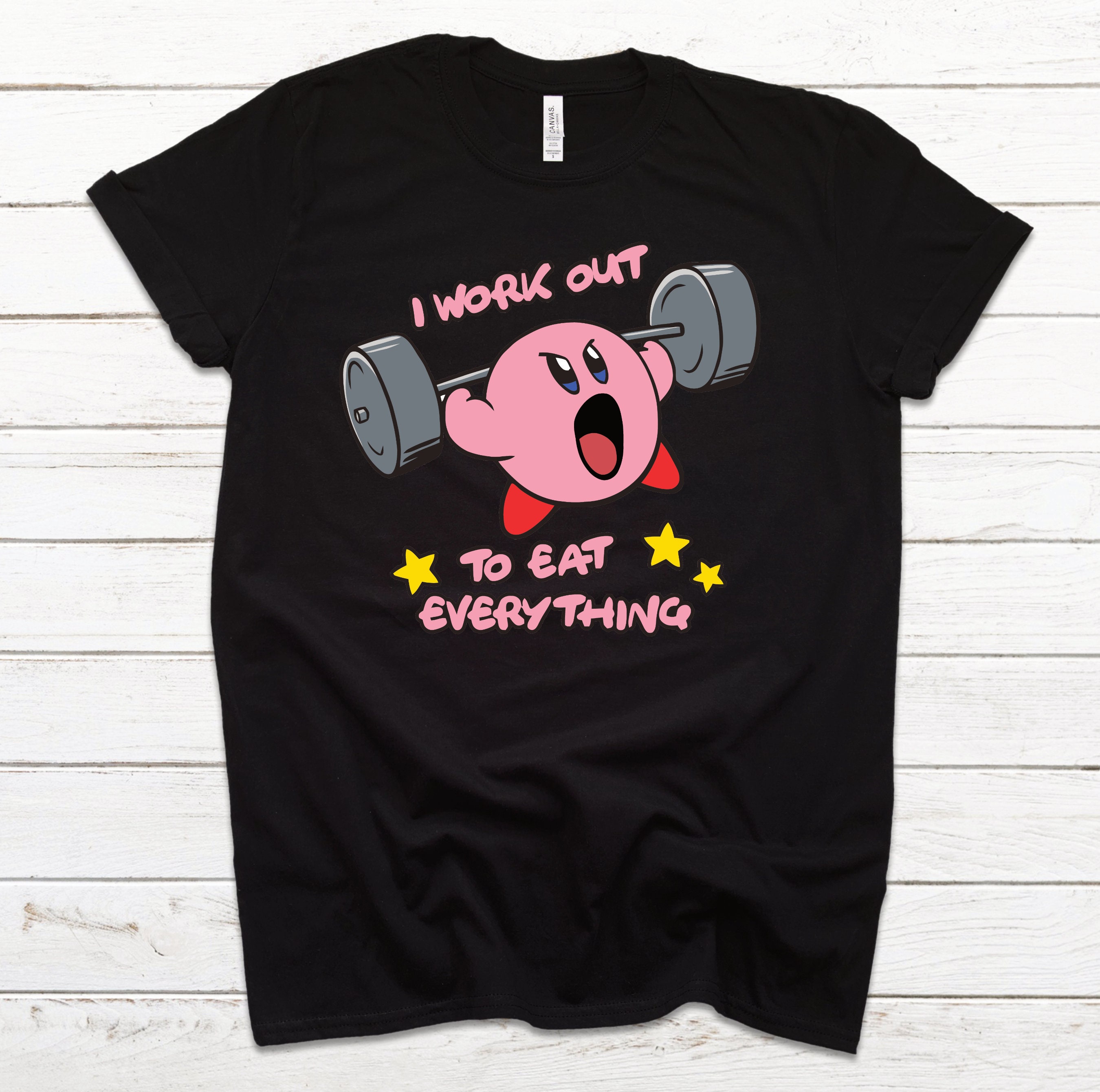 Discover kirby workout shirt, nintendo shirt