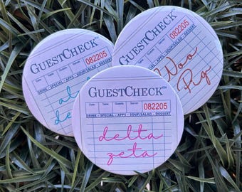 Guest Check Sorority and College Button | Tailgate button | Gameday button | Gameday pins | Tailgate | College