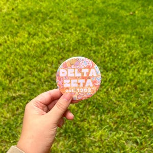 CUSTOM Floral Sorority Button | Sorority button | Gameday button | Gameday pins | Tailgate | College