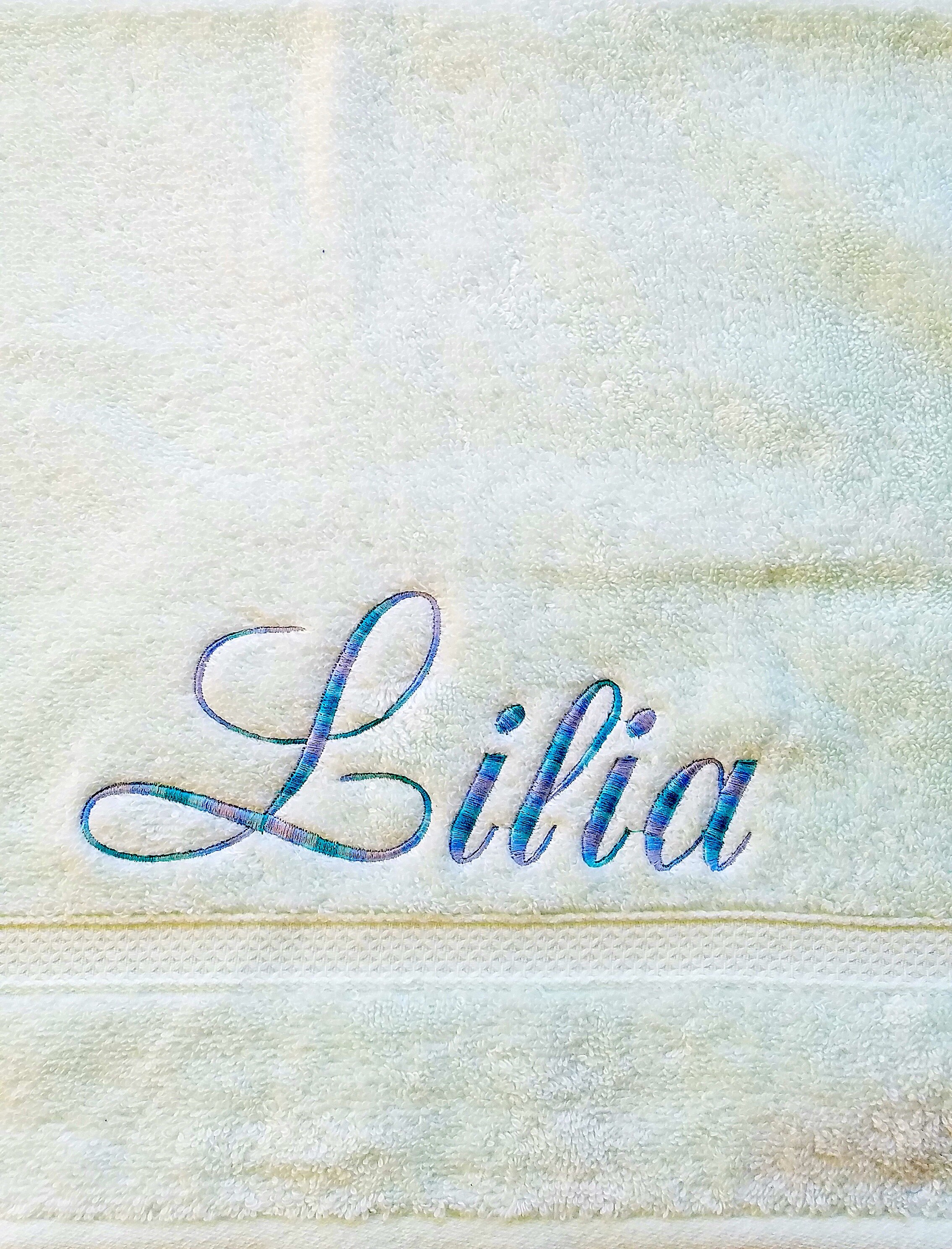 Personalized embroidery bath towel set Etsy