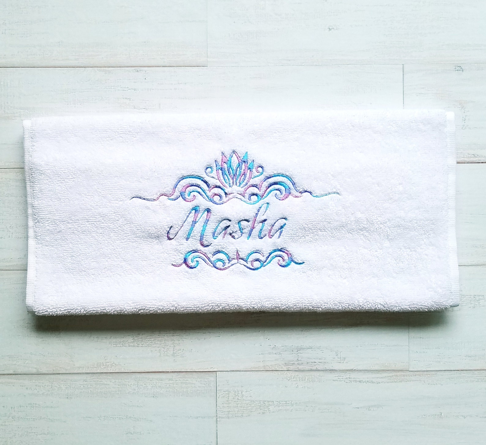 Personalized embroidered hand towels Etsy