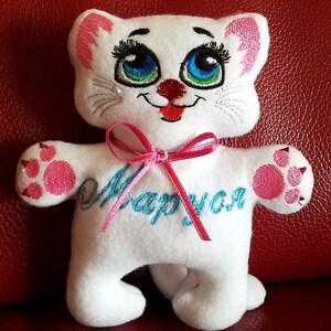 Personalized embroidered  felt cat gifts