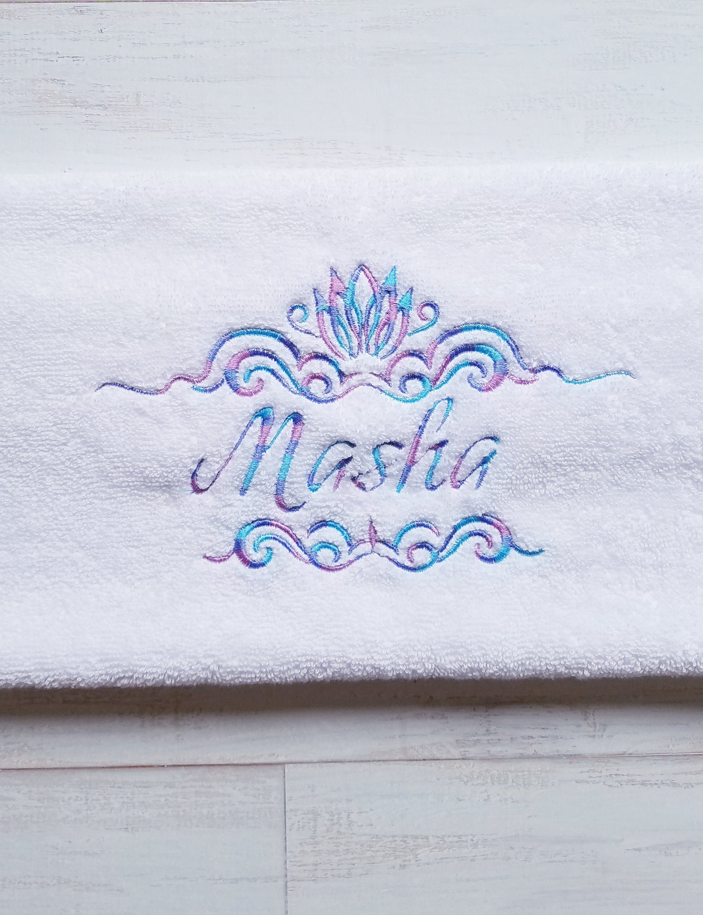 Personalized embroidered hand towels Etsy