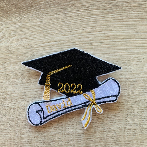 Embroidered personalized graduation patch