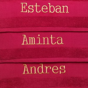 Custom personalized embroidery hand towels