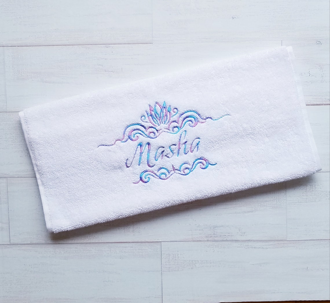 Personalized embroidered hand towels Etsy