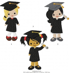 Embroidered personalized graduation patchs for girls