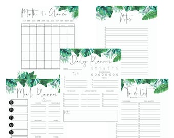 Plan Your Week Package -  PRINTABLE To Do List, Daily Planner, Monthly Planner, Meal Planner, Notes