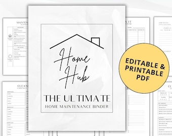 The Ultimate Home Maintenance Binder – Digital & Editable Download | Stay Organized and Prepared with our Essential Household Organizer