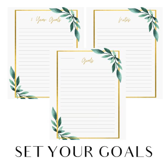 Goals Template PRINTABLE Goal Planning Kit Goal Worksheet | Etsy