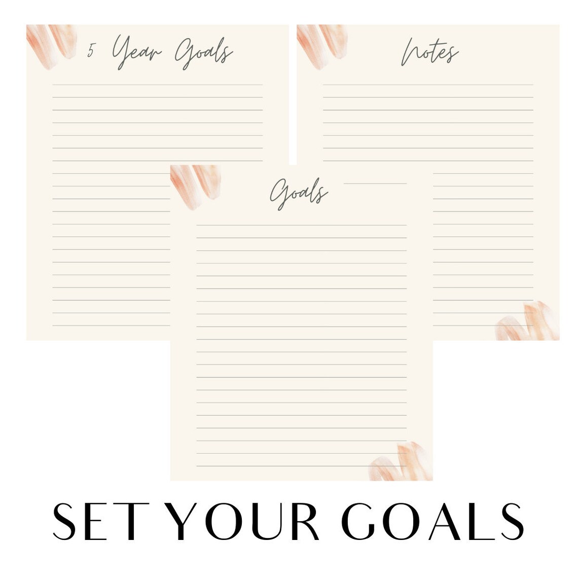 Goals Template PRINTABLE Goal Planning Kit, Goal Worksheet, Goal ...