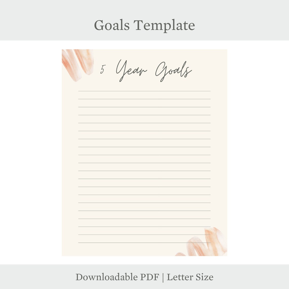 Goals Template PRINTABLE Goal Planning Kit, Goal Worksheet, Goal ...