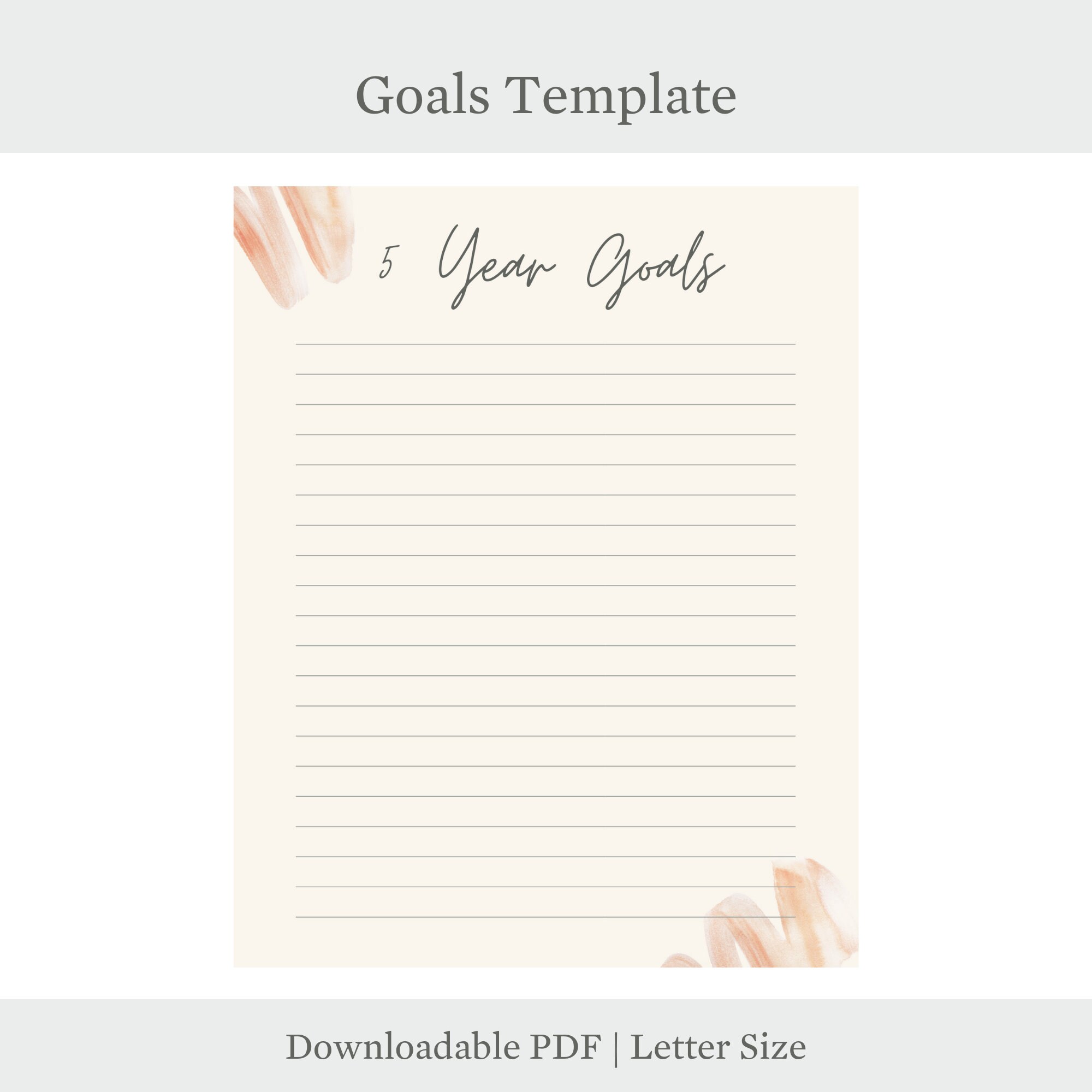 Goals Template PRINTABLE Goal Planning Kit, Goal Worksheet, Goal ...