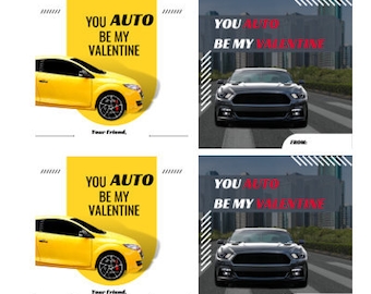You Auto Be My Valentine - 9 per sheet