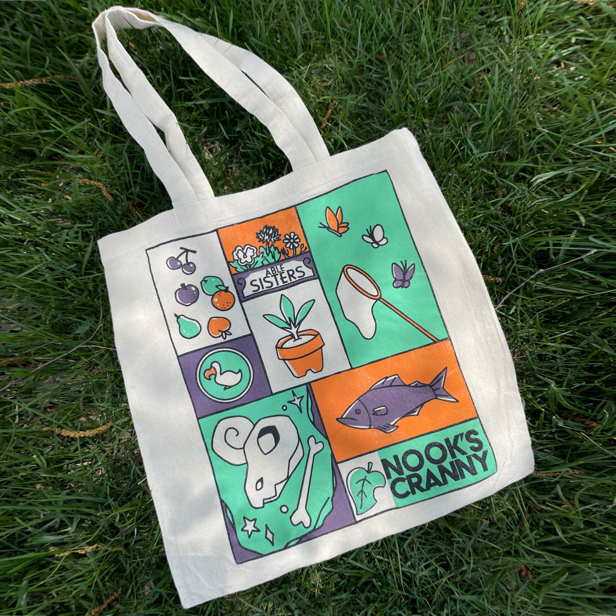 Animal Crossing Tote Bag - Screen Printed Tote Bag - Animal Crossing New Horizons Merch - Animal Crossing New Leaf Merch - Nooks Cranny Bag