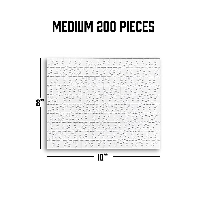 May include: A white jigsaw puzzle with 200 pieces. The puzzle measures 10 inches by 8 inches.