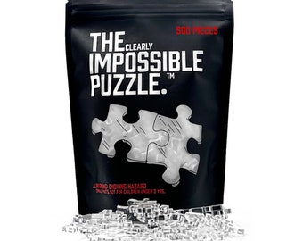 abstract puzzles online Christmas Gifts for puzzlers - The Clearly Impossible Puzzle - Clear Impossible Jigsaw Puzzle Acrylic Choose 500, 360, 200 or 100 Pieces