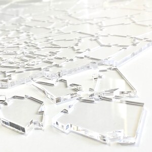 BROKEN GLASS Clear Impossible Jigsaw Puzzle Acrylic 161 Pieces custom laser cut HARD Adult Quarantine image 3