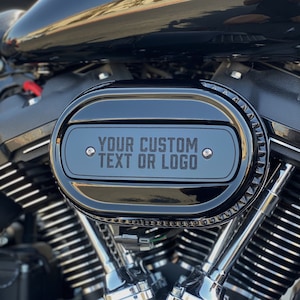 Customized Harley 114 M8 Air Cleaner Insert - Personalizable Harley Davidson Gifts - Add your own text or logo
