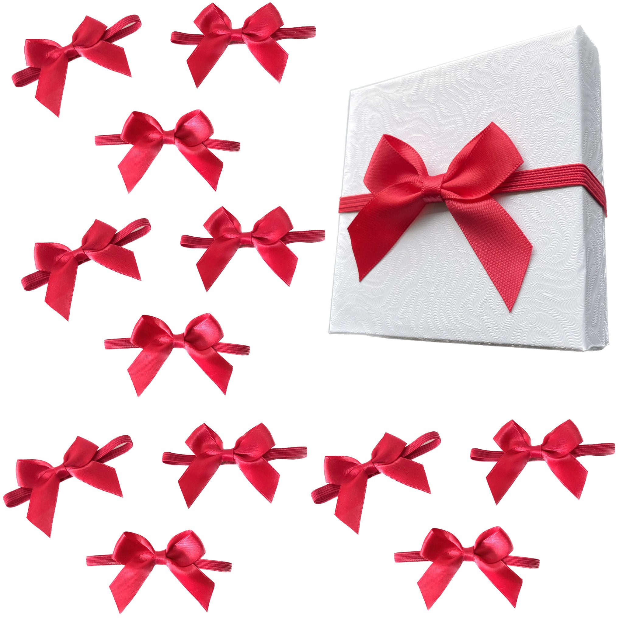 Elastic Bow Ribbon for Gift Box Ribbon for Gifting Presents Ribbons for  Boxes Stretchy Ready Bow Ribbon Stretch Loop Pre Tied Bow 