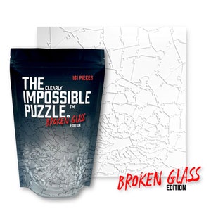 BROKEN GLASS Clear Impossible Jigsaw Puzzle Acrylic 161 Pieces custom laser cut HARD Adult Quarantine image 1