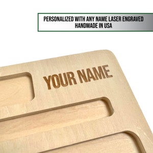 Personalizable Gifts Weed Tray - Customized Wooden Weed Rolling Tray Marijuana Laser Cut Personalized Wood Christmas Gifts - Laser Engraved image 3