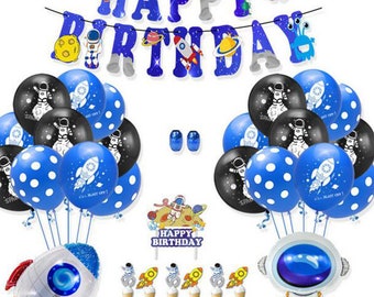 Space Alien 5th Birthday Party Supplies Balloon Bouquet Decorations