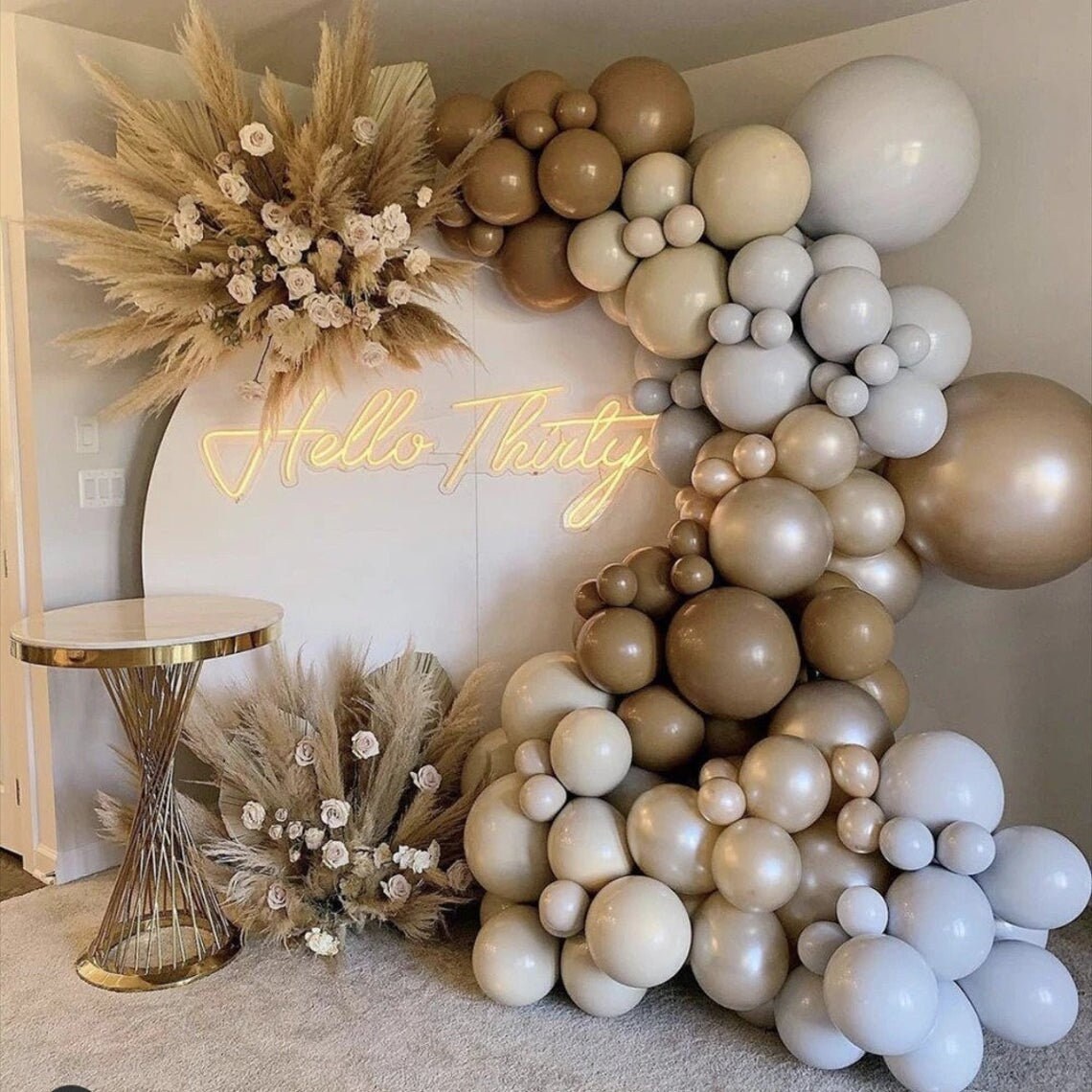 87PCS Brown Apricot Double Layer Balloon Arch Balloons Etsy