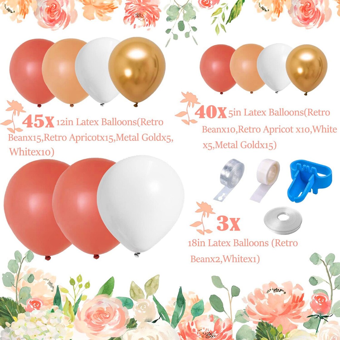 92 PCS Retro Pink Apricot Balloon Garland Arch KitWhite Etsy