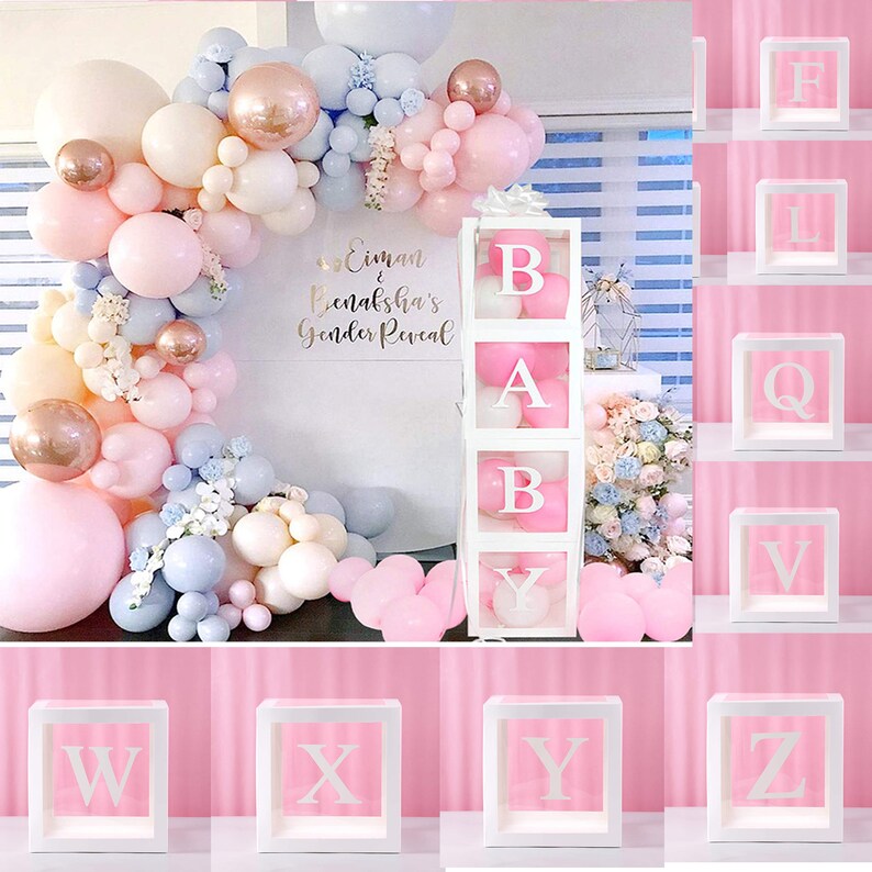 Customize Balloon Letter Box Baby Shower Birthday Party Etsy