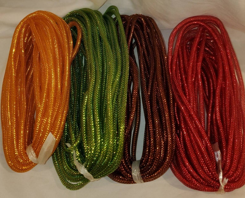 Decorative Mesh Tubing Harvest Gold Etsy Italia