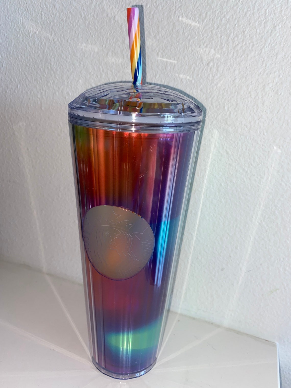 Starbucks Dome Lid Kaleidoscope 24oz Venti Cold Cup Tumbler Etsy