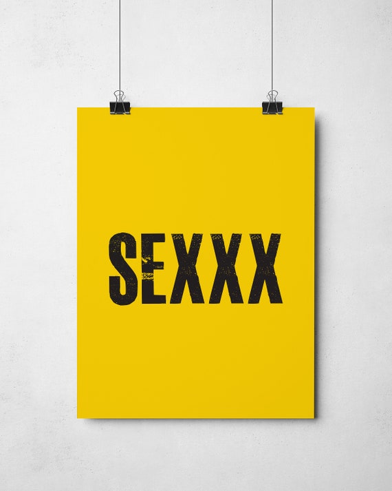 Triple W Xxx - SEX Wall Art Print Gallery Wall Typography X Rated Triple - Etsy Denmark