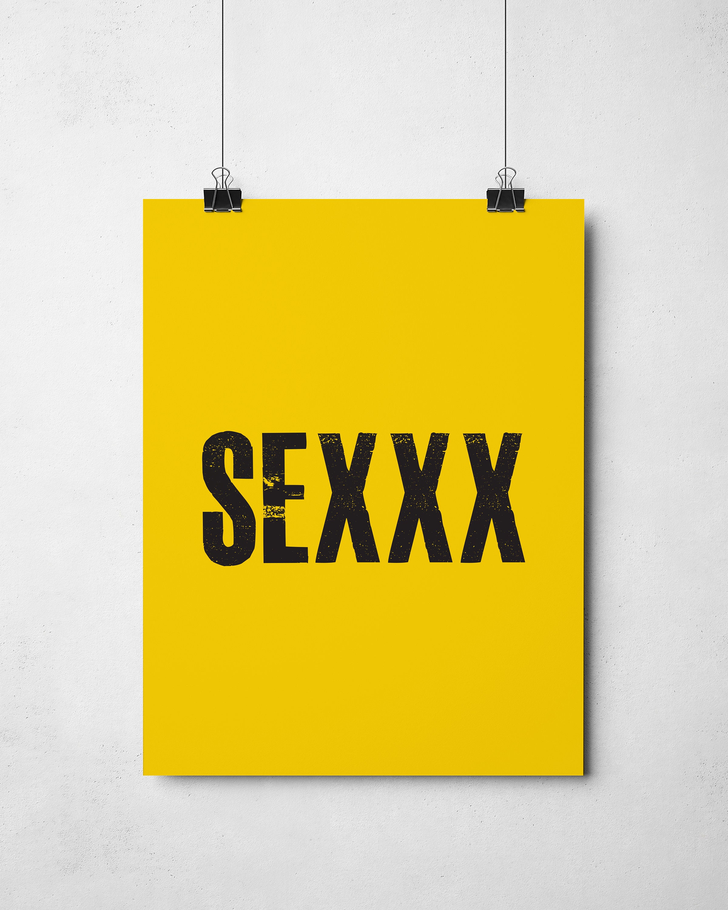 SEX Wall Art Print Gallery Wall Typography X Rated Triple