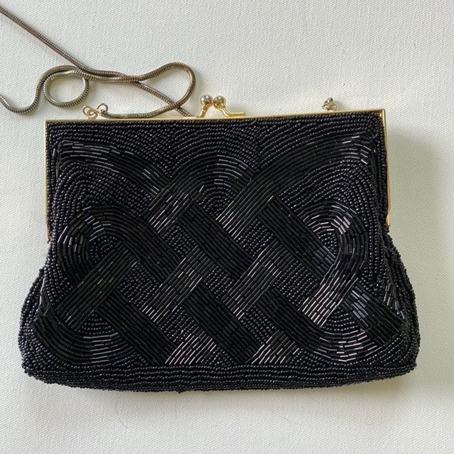 Vintage Carla Marchi Beaded Evening Black Purse | Etsy