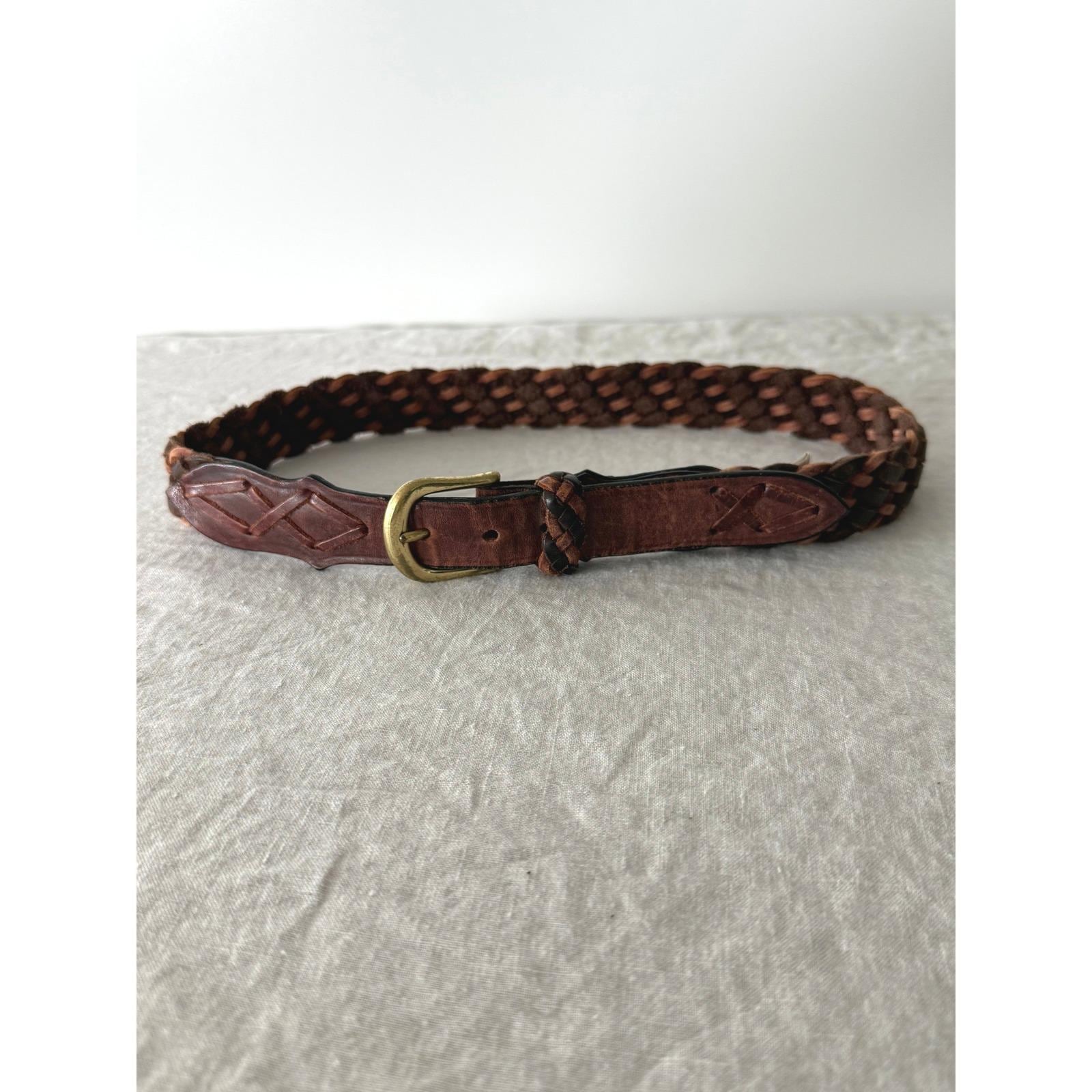 90s Braided Leather Belt - Etsy display picture 3